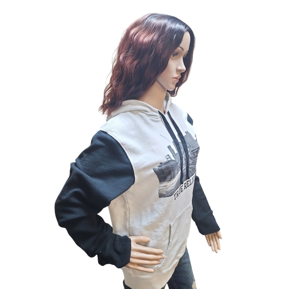 True Religion Black and White Women's Hoodie - Picture 3 of 4